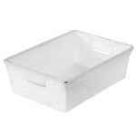 18 x 13 x 6" White Space Age Totes - 6/Case