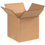 8 x 8 x 8" Multi-Depth Corrugated Boxes  - 25/Bundle