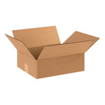 12 x 10 x 4" Flat Corrugated Boxes  - 25/Bundle