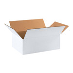 17 1/4 x 11 1/4 x 6" White Corrugated Boxes  - 25/Bundle