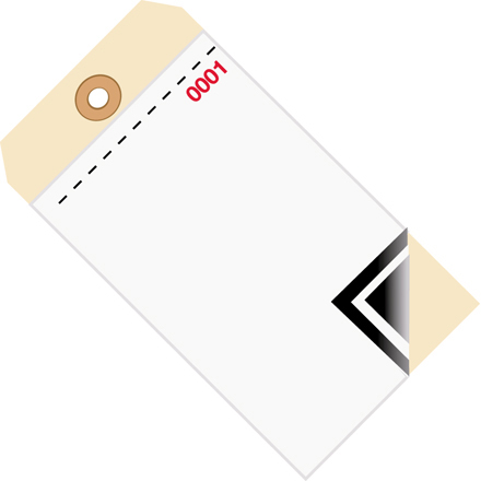 Carbon Style Inventory Tags - 3 Part Blank
