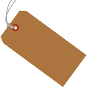 10 Pt. Recycled Kraft Tags - Pre Wired
