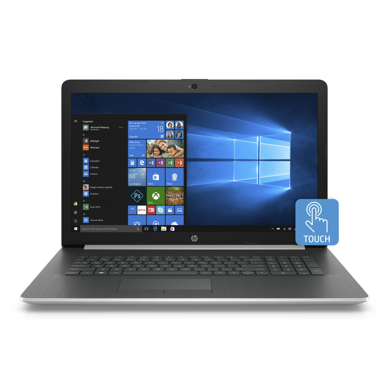 HP 17BY0053CL, 17.3in Touchscreen Laptop, Core i5 8th Gen, 8/16GB RAM