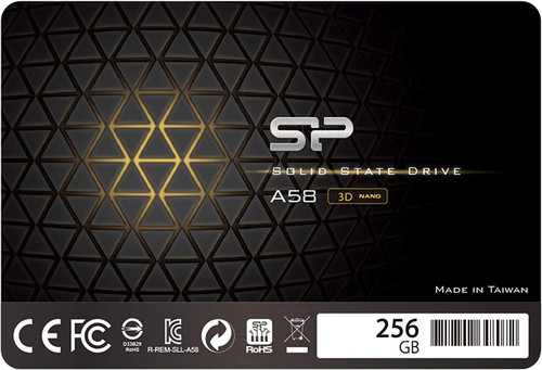 Silicon Power 256GB SSD 3D NAND TLC A58 Performance Boost SATA III 2.5" 7mm (0.28") Internal Solid State Drive (SU256GBSS3A58A25CA)