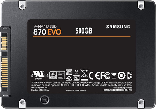 512GB SAMSUNG SSD 870 EVO 500GB V-NAND SATA III 2.5” Internal Solid State Drive , MZ-77E500