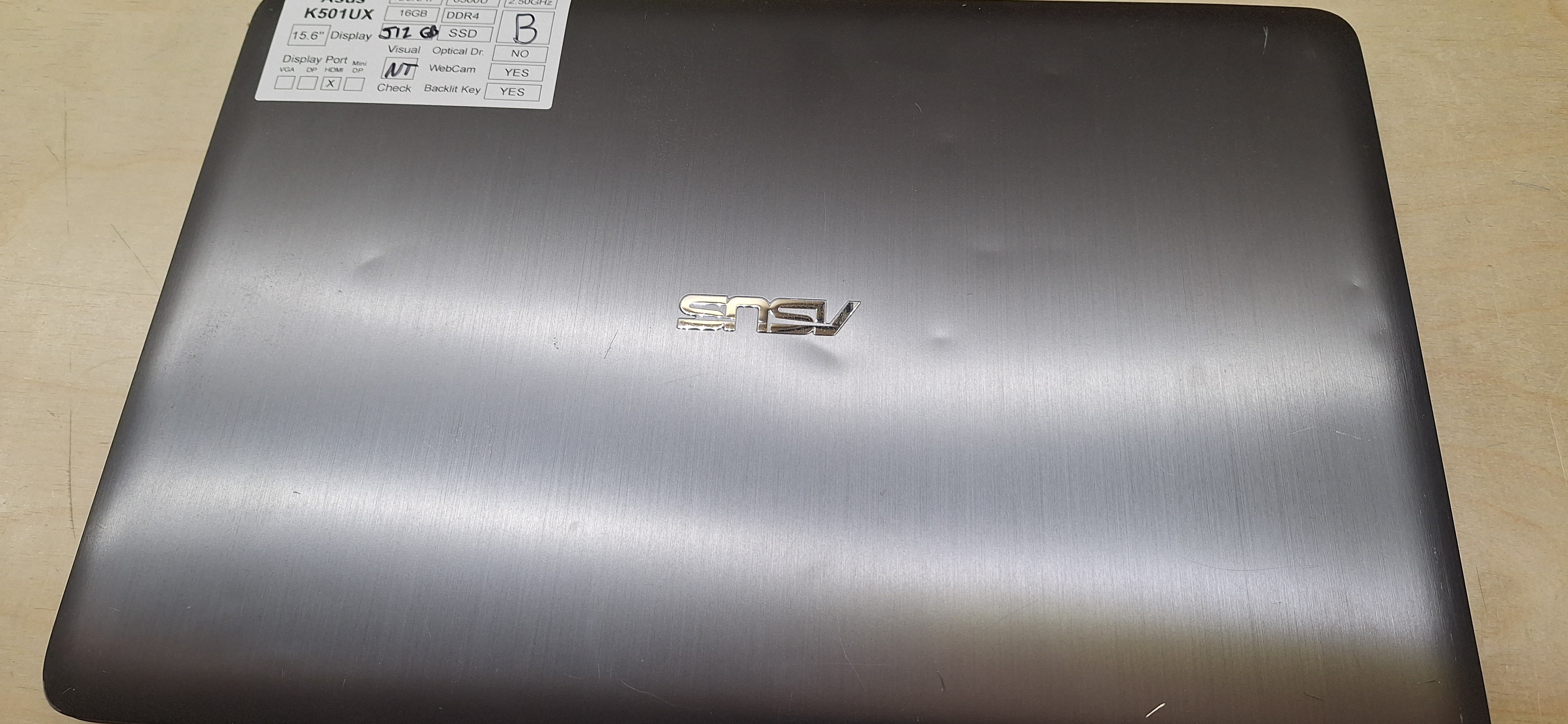 Asus Zenbook K501UX, 15.6in 4K Laptop, Core i7 6th Gen, 2GB GDDR3