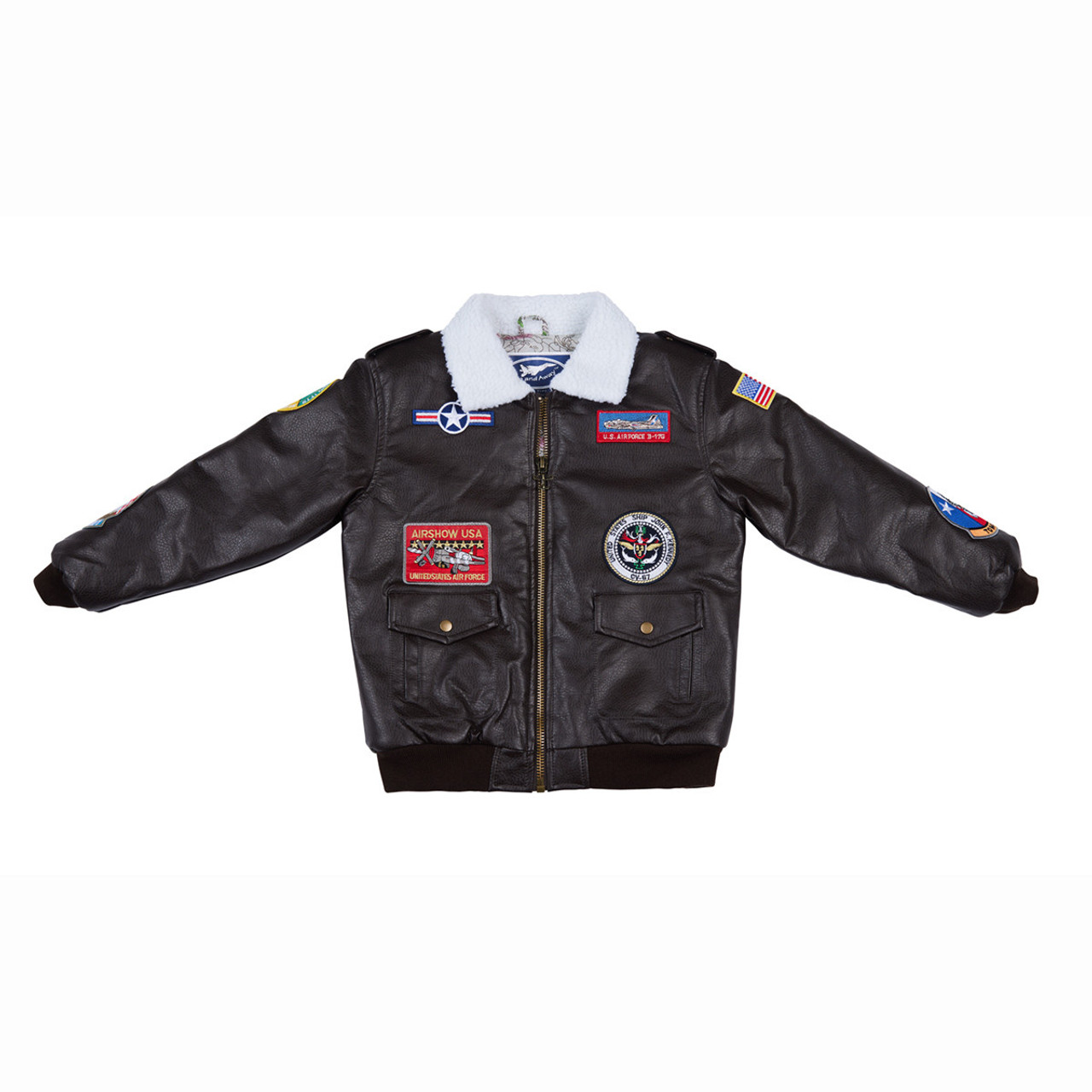 toys r us, Jackets & Coats, Toys R Us 9s Bomber Flight Jacket Black  Orange Embroidered R Safety With Flames