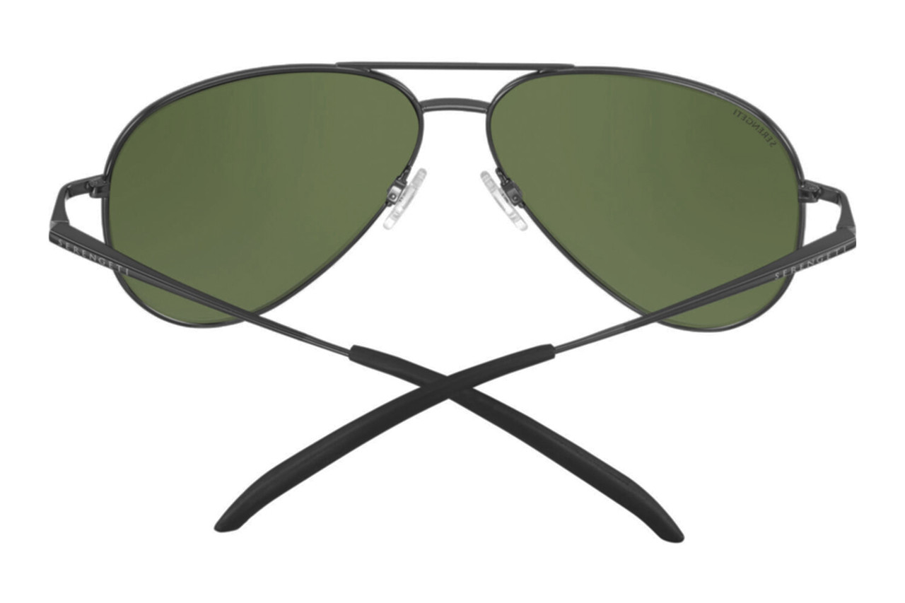 Serengeti Carrara SS014002 Shiny Dark Gunmetal Aviator