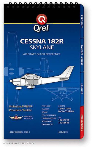Cessna 182T Analog Qref Aviation Checklist Book