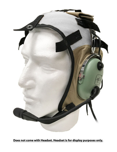 DC Cloth Helmet Assembly - Mesh Khaki/White #18636G-11