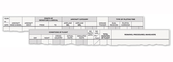 ASA Standard Pilot Log - Black