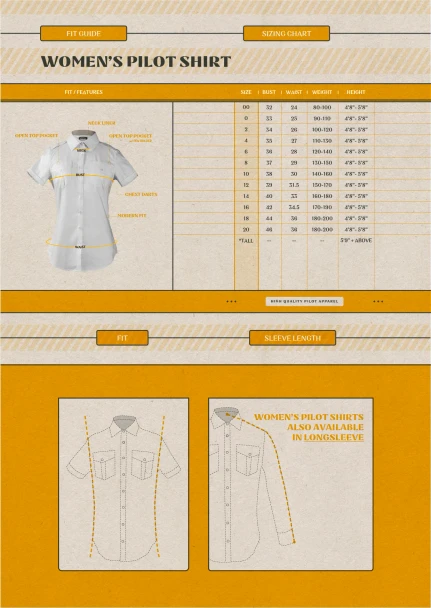 JetSeam Women's Short Sleeve Pilot Shirt - Gold Label