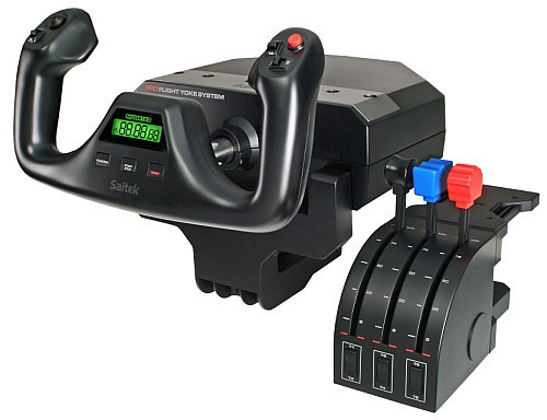 PC用ゲームコントローラー・コンバーター Saitek Pro Flight Yoke System Logitech G Saitek Pro Flight Yoke System for PC Flight Simulators