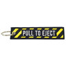 Pull To Eject Embroidered Keychain