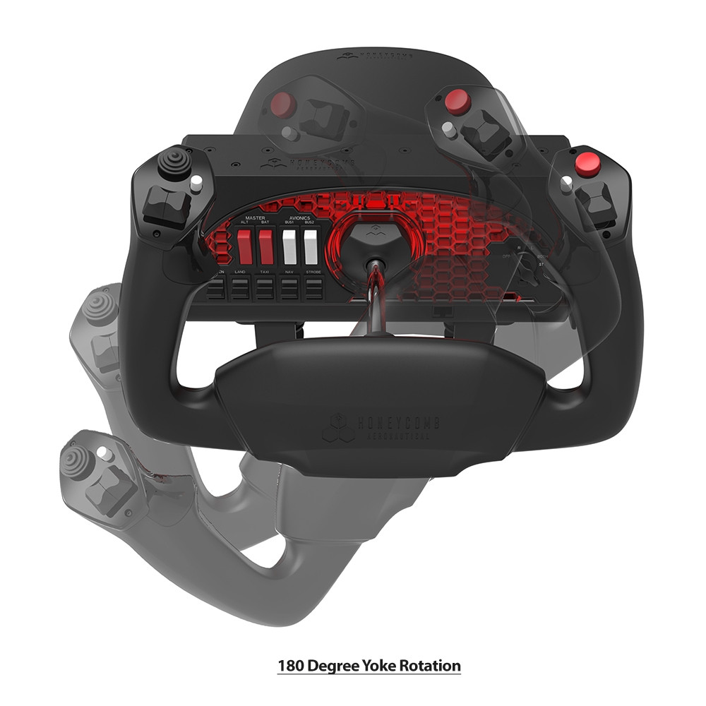 Honeycomb Alpha Flight Yoke & Switch Panel | Simulator Yoke