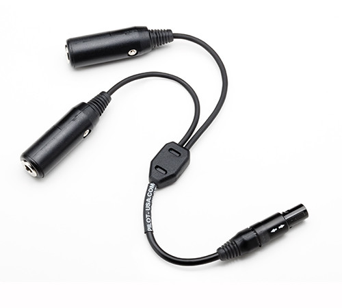 MG-31 GA Twin Jack-to-Lemo / Panel Power Headset Plug Adapter
