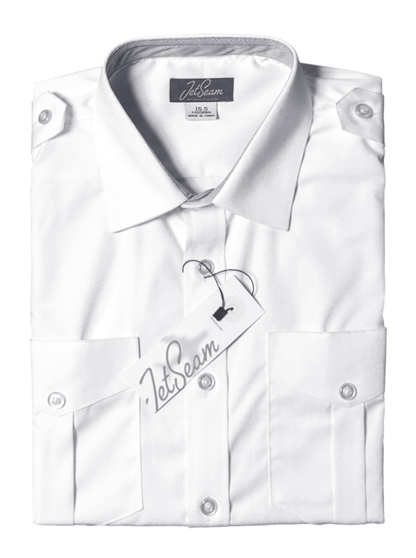 White Professional Short-Sleeve Airline Pilot Shirt | MG Pilot Shop