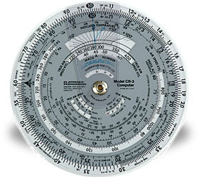 Jeppesen CR-3 Calculatrice De Vol Circulaire - Navigation Aérienne - Planification De Vol - Graphique Vent - 15,24cm