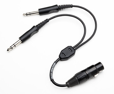 MG-22) Airbus XLR Jack -to- G.A. Twin Plug Adapter