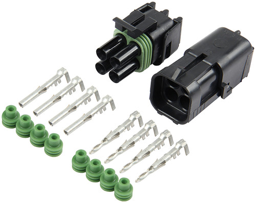 4-Wire Weather Pack Connector Kit Square, by ALLSTAR PERFORMANCE, Man. Part # ALL76269