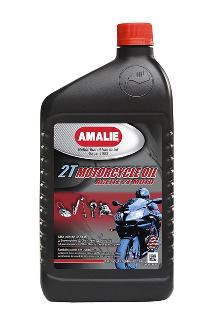 2T Motorcycle Oil 1 Quart, by AMALIE, Man. Part # AMA62766-56