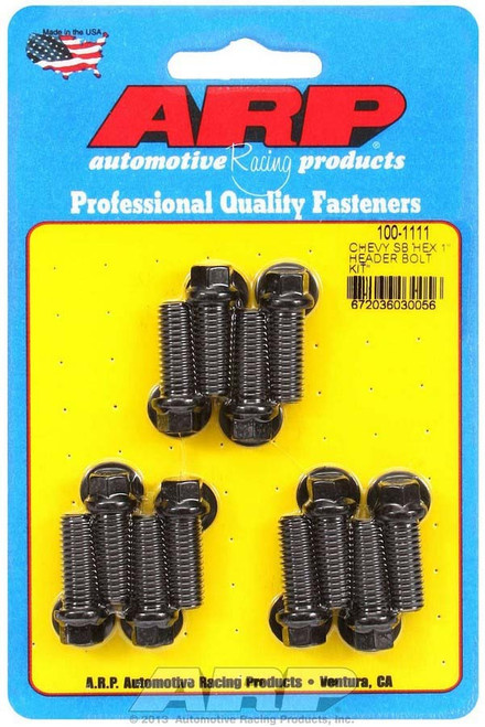 Header Bolt Kit - 6pt. 3/8 x 1.00 UHL (12), by ARP, Man. Part # 100-1111