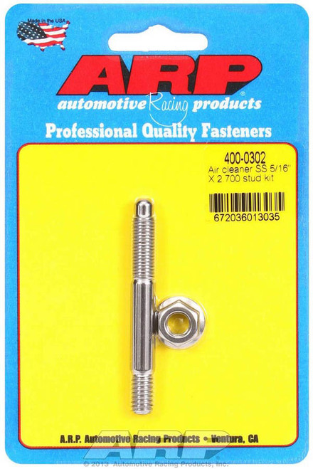 Air Cleaner Stud Kit - 5/16 x 2.700 S/S, by ARP, Man. Part # 400-0302