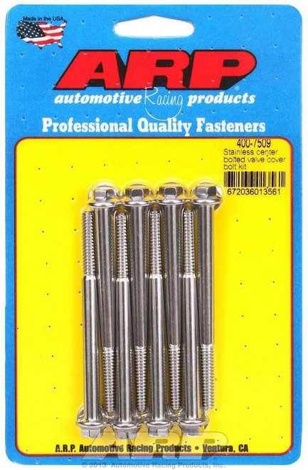 S/S Valve Cover Bolt Kit 1/4in- 20 6pt. (8), by ARP, Man. Part # 400-7509