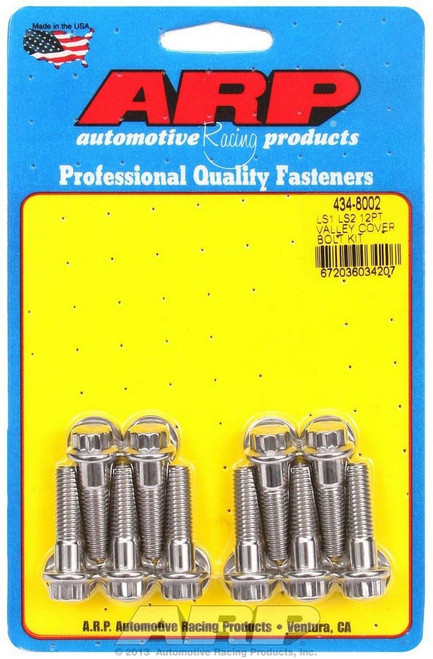 S/S Valley Cover Bolt Kit - 12pt. LS1/LS2, by ARP, Man. Part # 434-8002