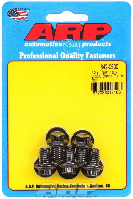 Bolt Kit 12pt 5pk 3/8-16 x 0.500, by ARP, Man. Part # 642-0500