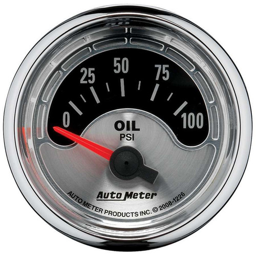 2-1/16 A/M Oil Pressure Gauge 0-100psi, by AUTOMETER, Man. Part # 1226