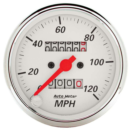 3-1/8in A/W Speedometer 120MPH, by AUTOMETER, Man. Part # 1396
