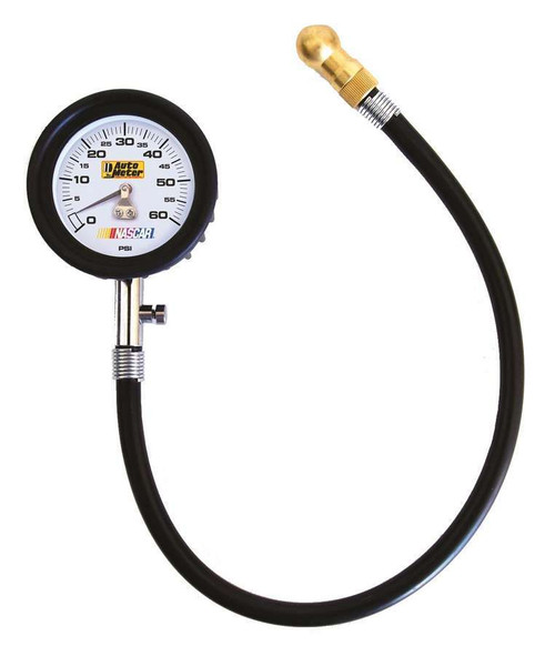 Tire Pressure Gauge 0-60 PSI Analog w/Bleed Valve, by AUTOMETER, Man. Part # 2160