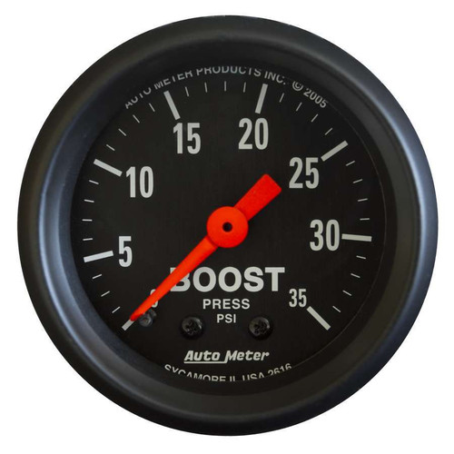 2-1/16in Z-Series Boost Gauge 0-35psi, by AUTOMETER, Man. Part # 2616