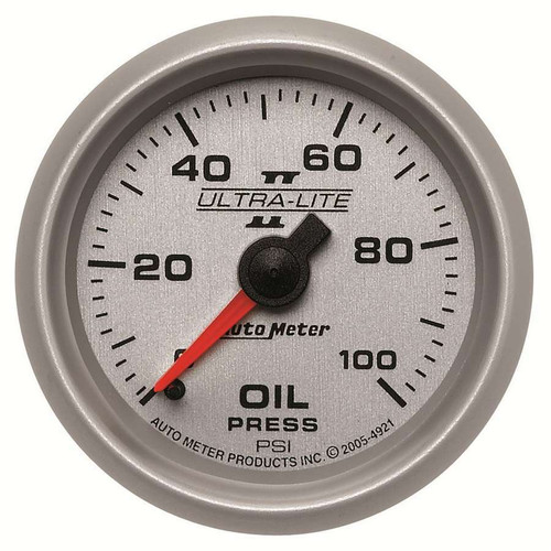 2-1/16in U/L II Oil Pressure Gauge 0-100psi, by AUTOMETER, Man. Part # 4921