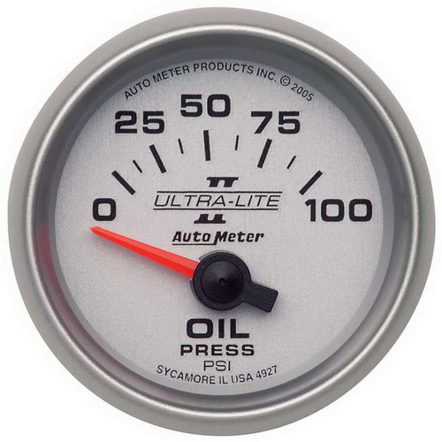 2-1/16in U/L II Oil Pressure Gauge 0-100psi, by AUTOMETER, Man. Part # 4927