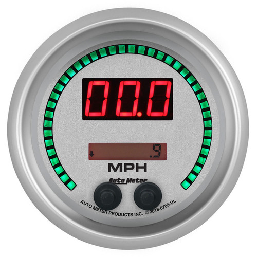 3-3/8 Speedometer 260mph Elite Digital UL Series, by AUTOMETER, Man. Part # 6789-UL