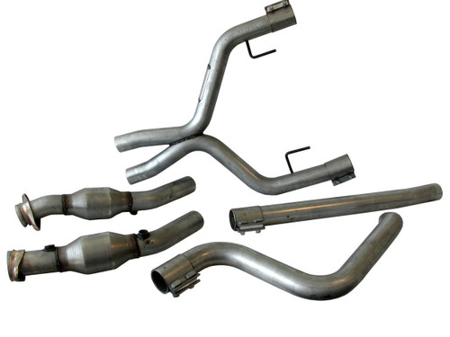 Off-Road X-Pipe w/Conv. - 05-09 Mustang V6, by BBK PERFORMANCE, Man. Part # 4011