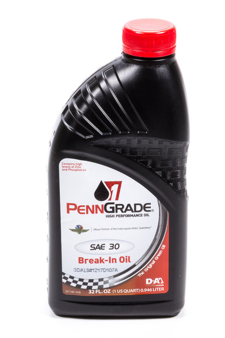 30w Engine Break-In Oil 1 Qt, by PENNGRADE MOTOR OIL, Man. Part # BPO71206