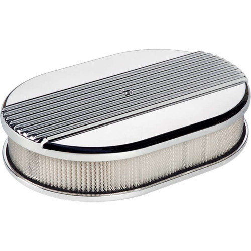 Small Ribbed Oval Air Cleaner, by BILLET SPECIALTIES, Man. Part # 15630