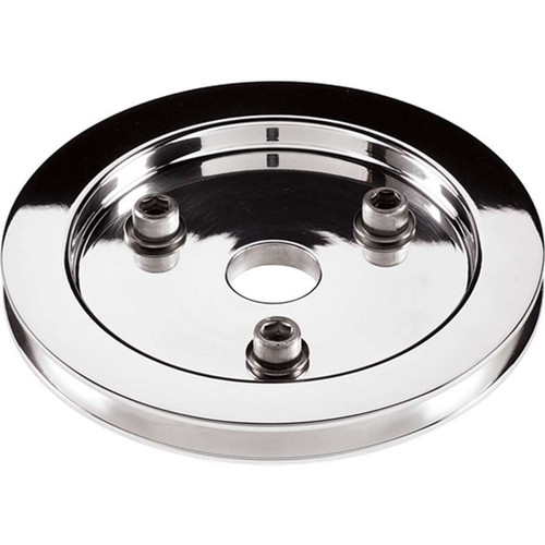 Polished SBC 1 Groove Lower Pulley, by BILLET SPECIALTIES, Man. Part # 81120