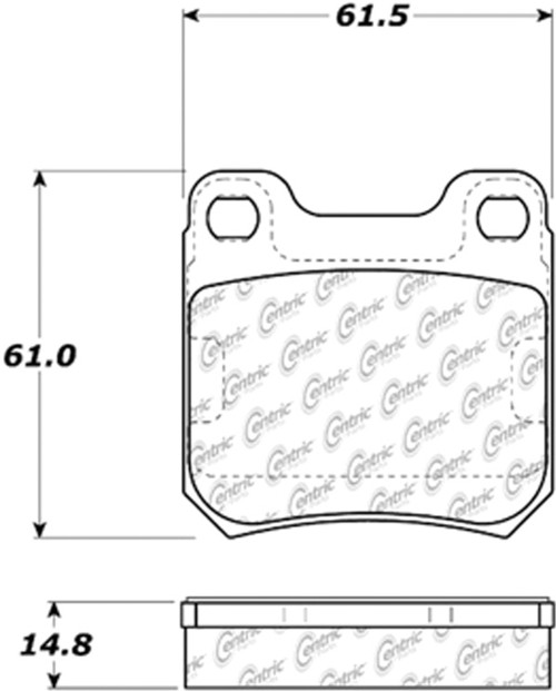 C-TEK Ceramic Brake Pads with Shims, by CENTRIC BRAKE PARTS, Man. Part # 103.0709