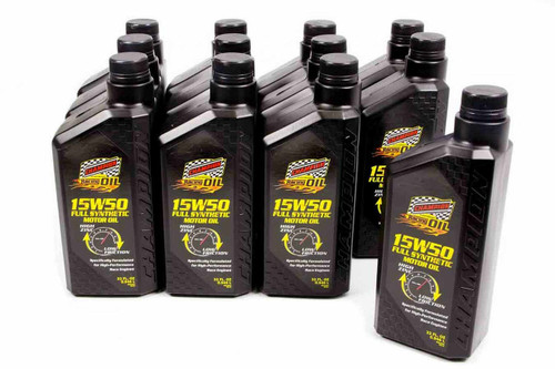 15w50 Synthetic Racing Oil 12x1Qt, by CHAMPION BRAND, Man. Part # 4309H/12