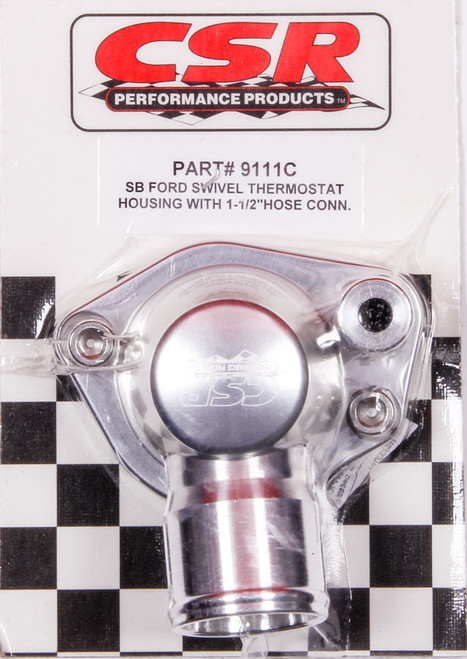 SBF Swivel Thermostat Housing - Clear, by CSR PERFORMANCE, Man. Part # 9111C
