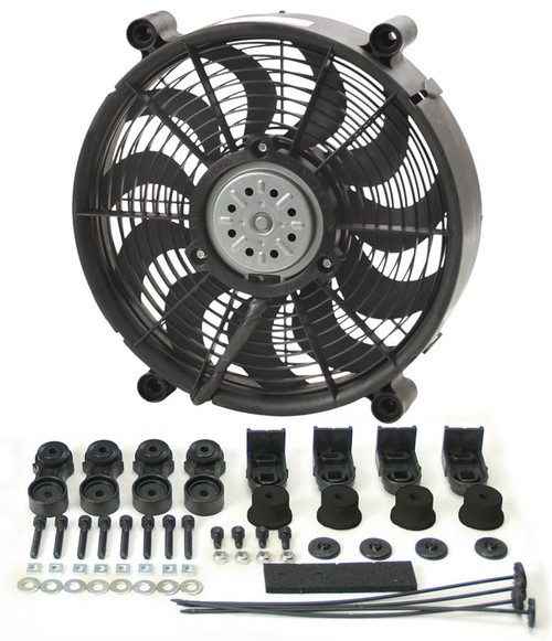 12in High Output RAD Fan Single, by DERALE, Man. Part # 16212