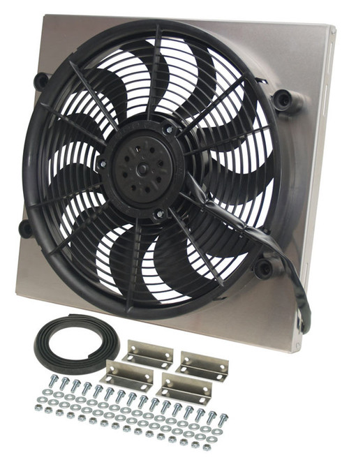 RAD Fan with Aluminum Shroud Assembly, by DERALE, Man. Part # 16818