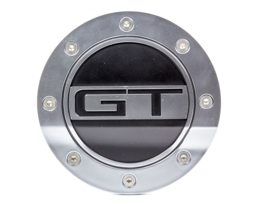 Fuel Door GT Silver/Blk 15-   Mustang, by DRAKE AUTOMOTIVE GROUP, Man. Part # FR3Z-6640526-GS
