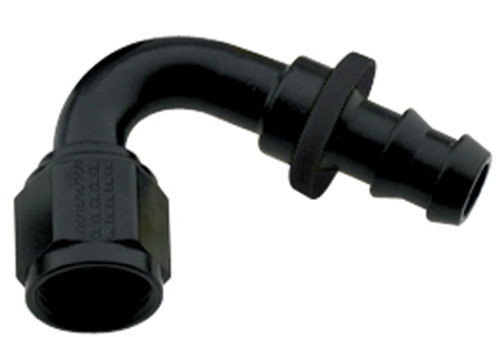 Hose Fitting #16 120 Deg Push Lock Black, by FRAGOLA, Man. Part # 212016-BL