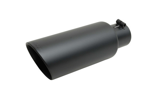 Black Ceramic Double Wal led Angle Exhaust Tip, by GIBSON EXHAUST, Man. Part # 500427-B