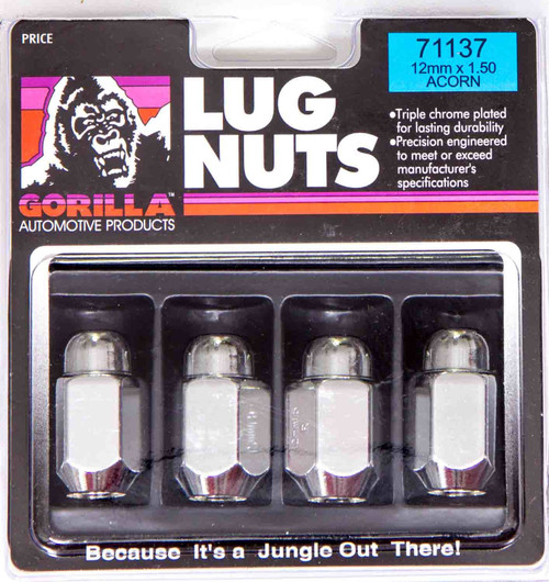 100 Lugnuts 7/16 Acorn 13/16 Hex, by GORILLA, Man. Part # 71178